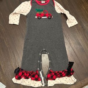Ricrac & ruffles Christmas truck romper